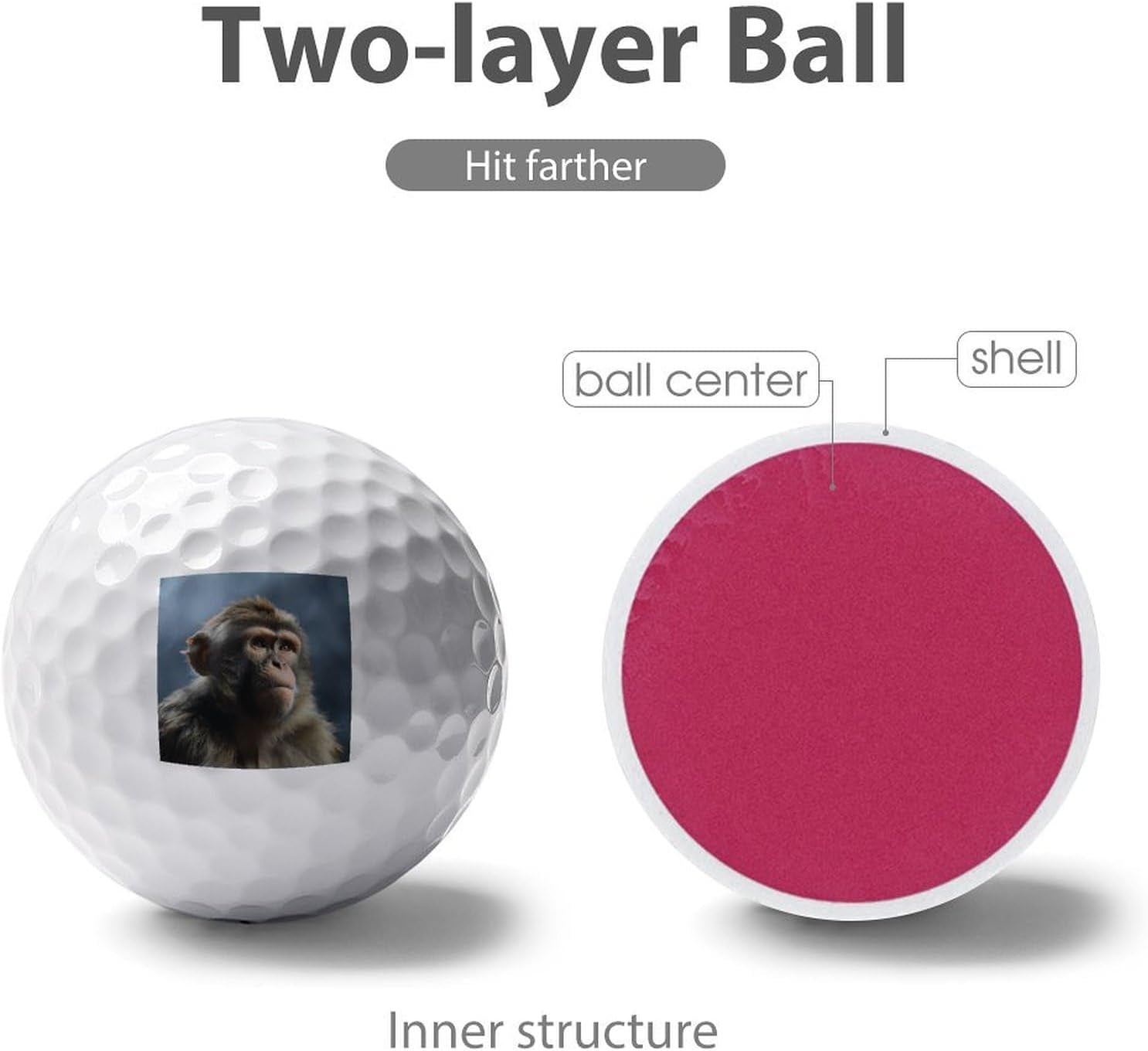 Monkey Golf Balls Golf Balls for Men Golf Ball Bulk Callaway Golf Balls Range Golf Balls Best Golfballs for Women Distance Golf Balls Golf Accessories
