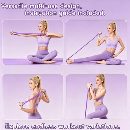 Exercise Band - Figure 8 Resistance Bands with Handles, Elastic Exercise Bands for Women
