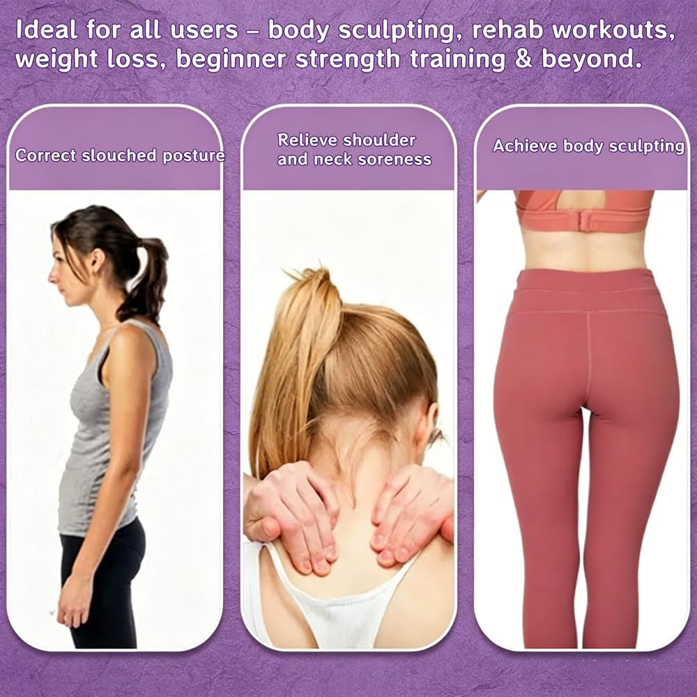 Exercise Band - Figure 8 Resistance Bands with Handles, Elastic Exercise Bands for Women
