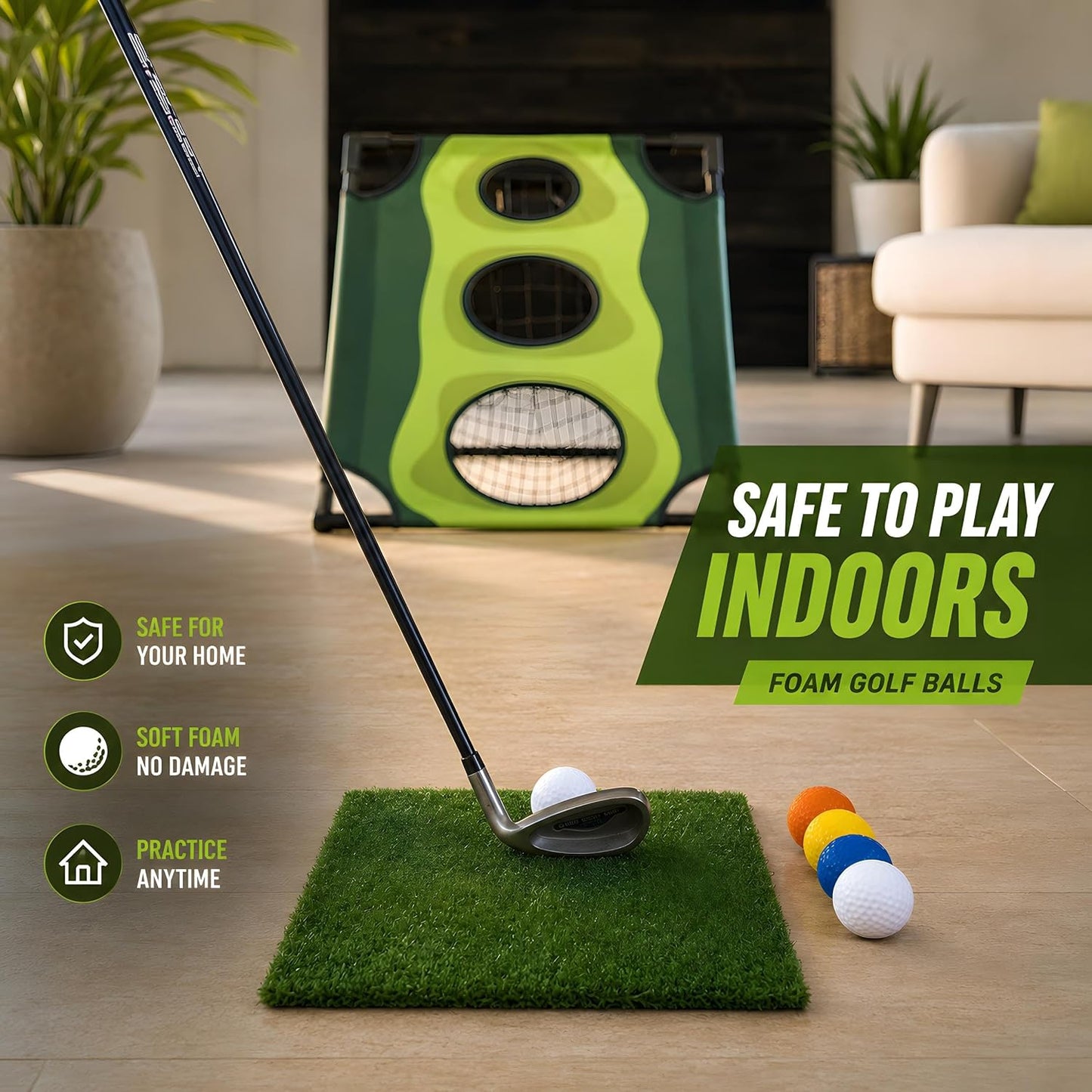 Par 1 Backyard Golf Cornhole Game, Golf Gifts for Men, Golf Accessories for Men, Golf Chipping Game, Golf Equipment, Golf Games for Adults Indoor, Golf Stuff, Golf Training Equipment, Golf Gift