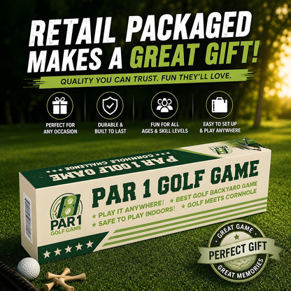 Par 1 Backyard Golf Cornhole Game, Golf Gifts for Men, Golf Accessories for Men, Golf Chipping Game, Golf Equipment, Golf Games for Adults Indoor, Golf Stuff, Golf Training Equipment, Golf Gift