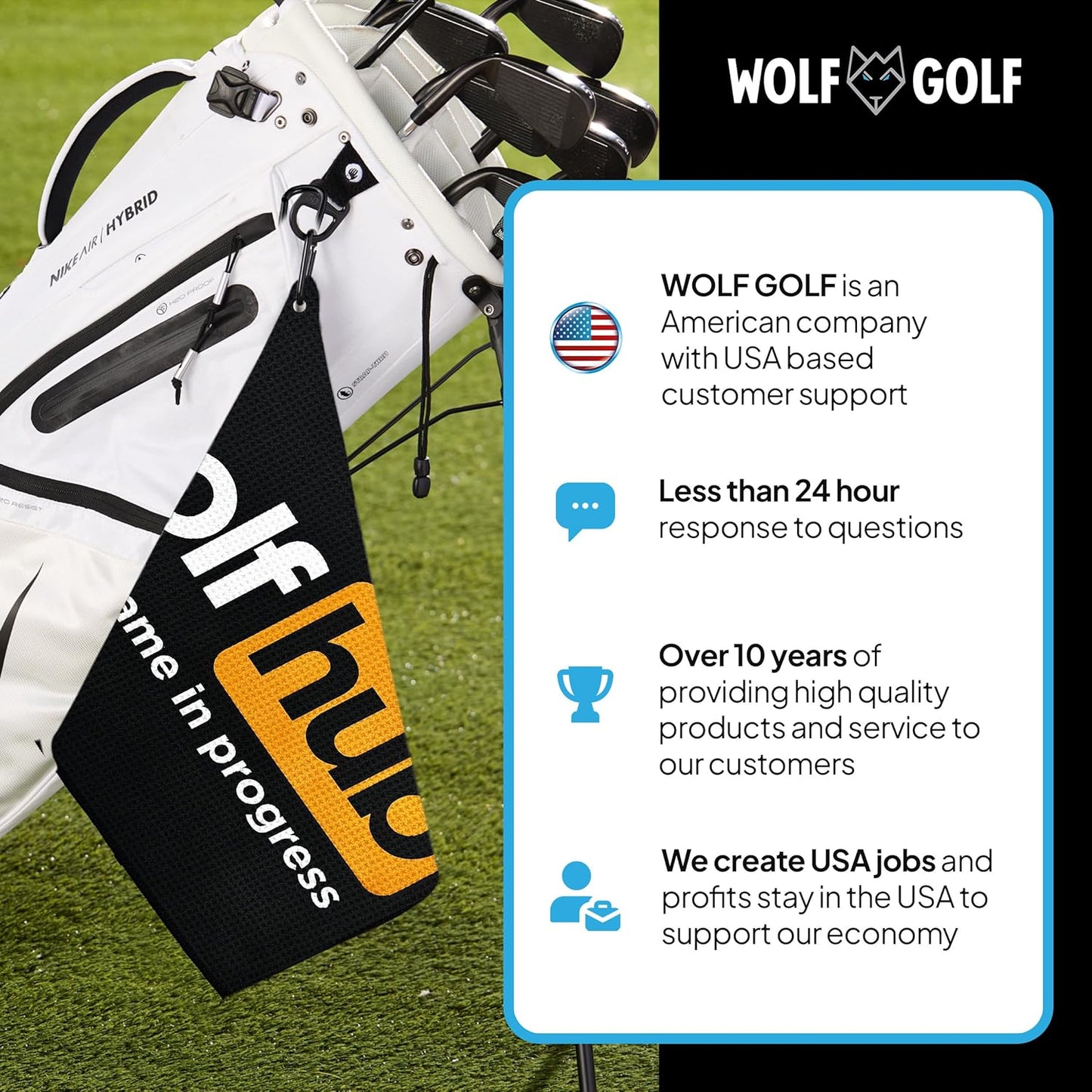 Golfhub Golf Towel - Golf Accessories for Men - Golf Gifts for Men - Printed Funny Golf Towel