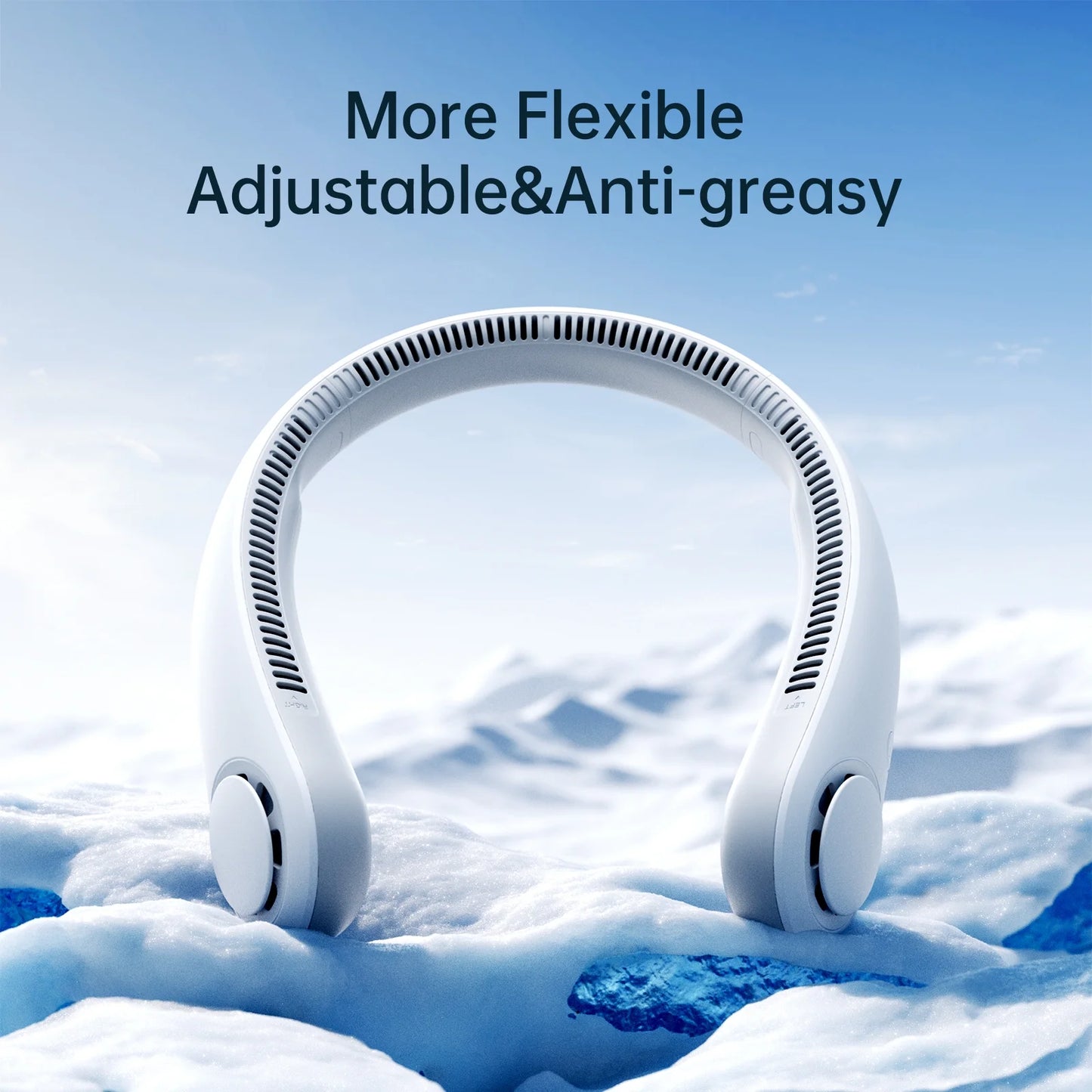 Portable Neck Fan, Rechargeable Wearable Fan, Hands-Free Cooling Fan, Quiet 25Db, 5 Speeds, 16H Battery Life, Essential for Indoor/Outdoor, Gift for Women, Men - White