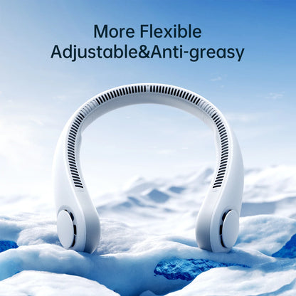 Portable Neck Fan, Rechargeable Wearable Fan, Hands-Free Cooling Fan, Quiet 25Db, 5 Speeds, 16H Battery Life, Essential for Indoor/Outdoor, Gift for Women, Men - White