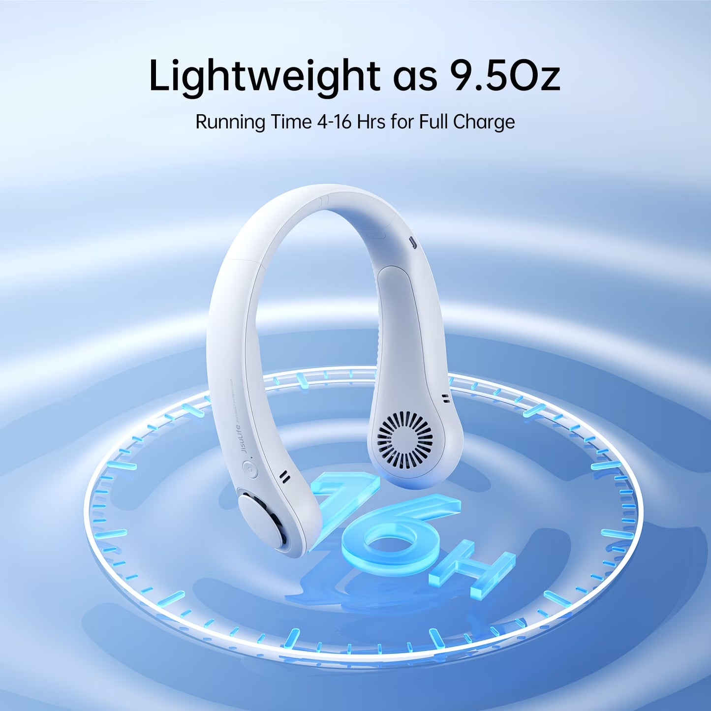 Portable Neck Fan, Rechargeable Wearable Fan, Hands-Free Cooling Fan, Quiet 25Db, 5 Speeds, 16H Battery Life, Essential for Indoor/Outdoor, Gift for Women, Men - White