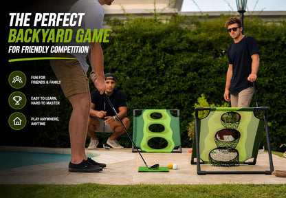 Par 1 Backyard Golf Cornhole Game, Golf Gifts for Men, Golf Accessories for Men, Golf Chipping Game, Golf Equipment, Golf Games for Adults Indoor, Golf Stuff, Golf Training Equipment, Golf Gift