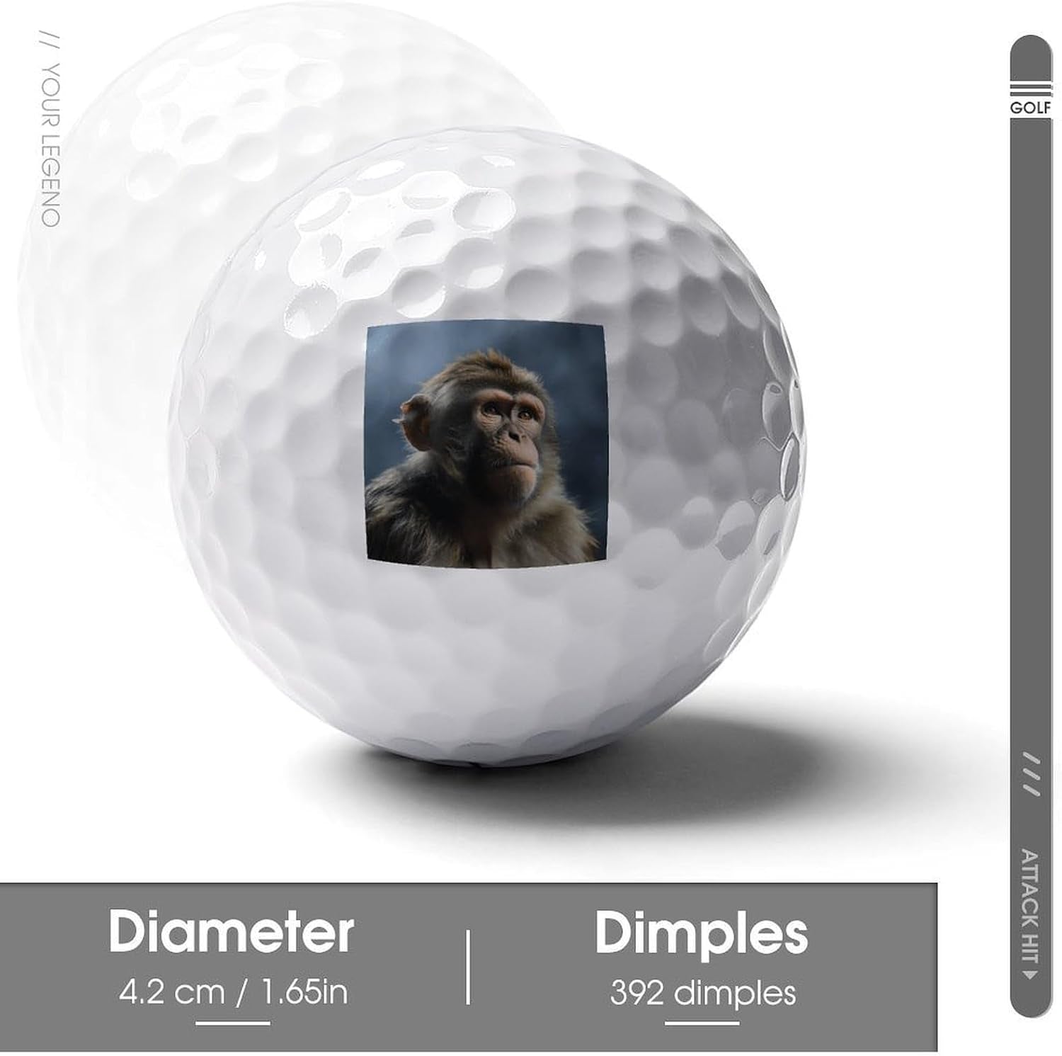 Monkey Golf Balls Golf Balls for Men Golf Ball Bulk Callaway Golf Balls Range Golf Balls Best Golfballs for Women Distance Golf Balls Golf Accessories